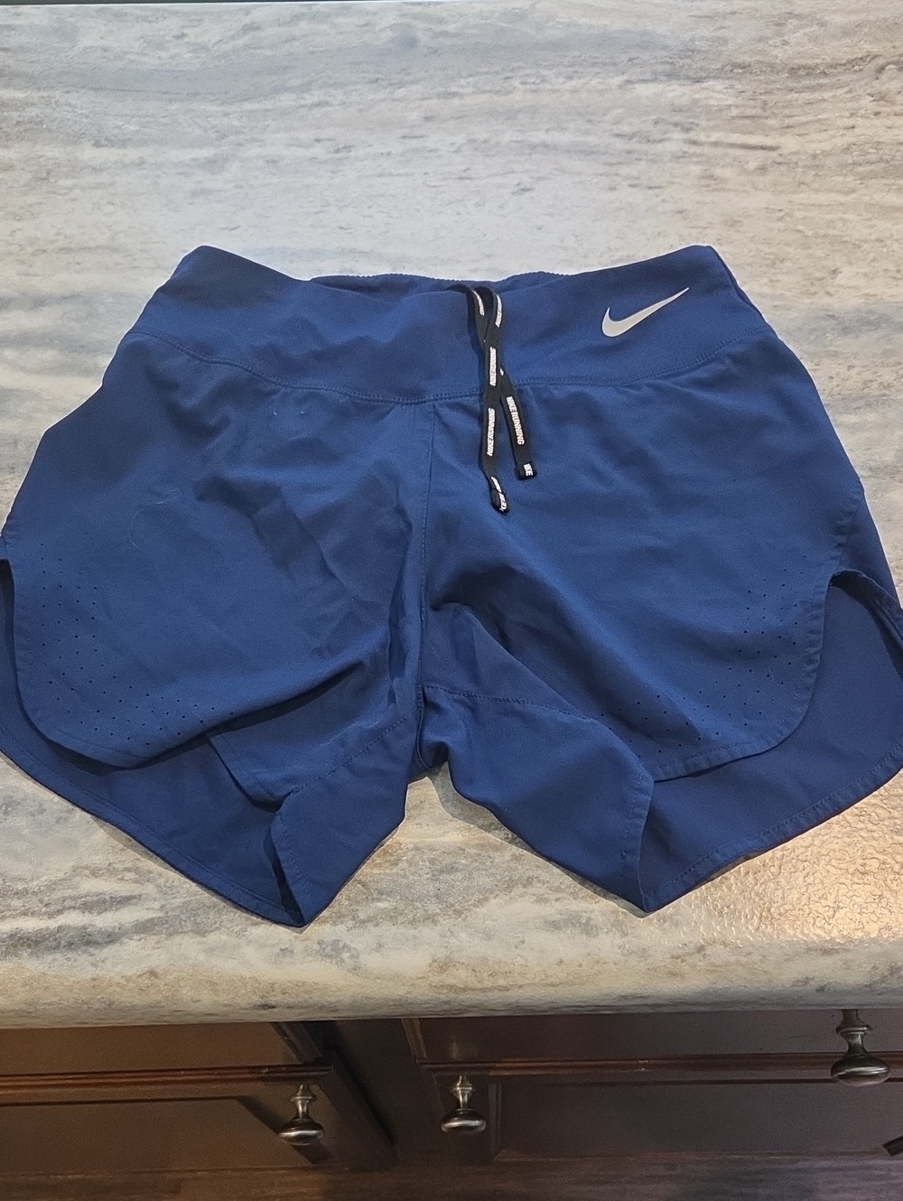Nike Women's Royal Blue Performance Shorts with Drawstring